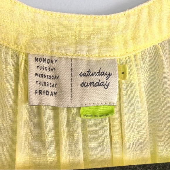 Anthropologie Saturday Sunday Chartreuse Tunic Top - Picture 13 of 13